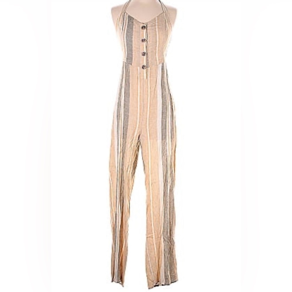 Romeo & Juliet Couture Striped Jumpsuit